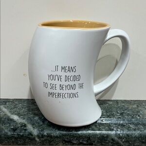 Inspirational White and Tan Mug